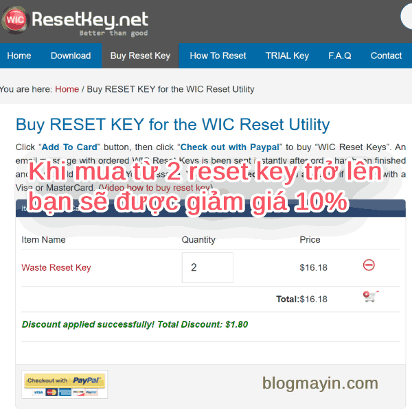 tiết kiệm khi mua reset key